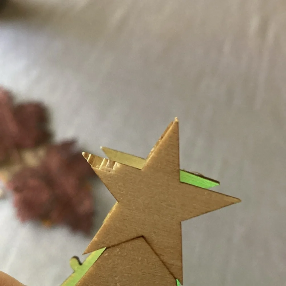 Christmas diy pre lit wood decor see pictures please with green light